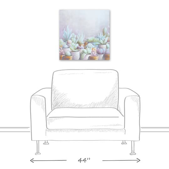 Cactus Pots 20" x 20" Canvas Wall Art